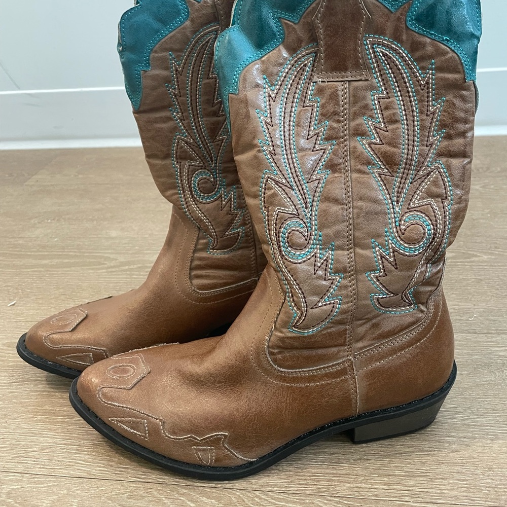 Blue-Brown Cowboy Boots